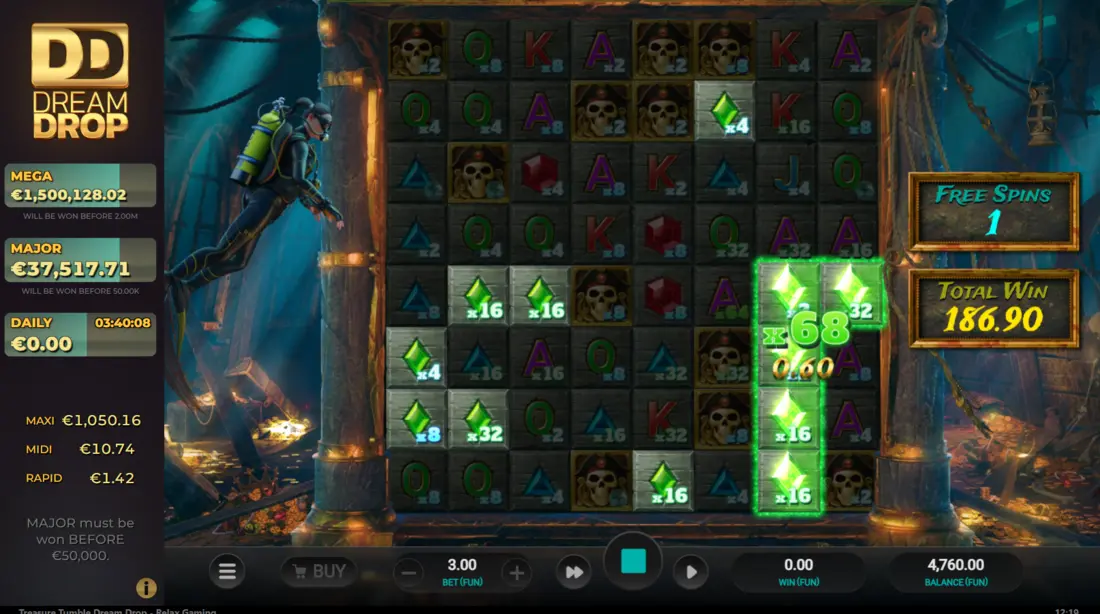 Treasure Tumble Dream Drop Free Spins